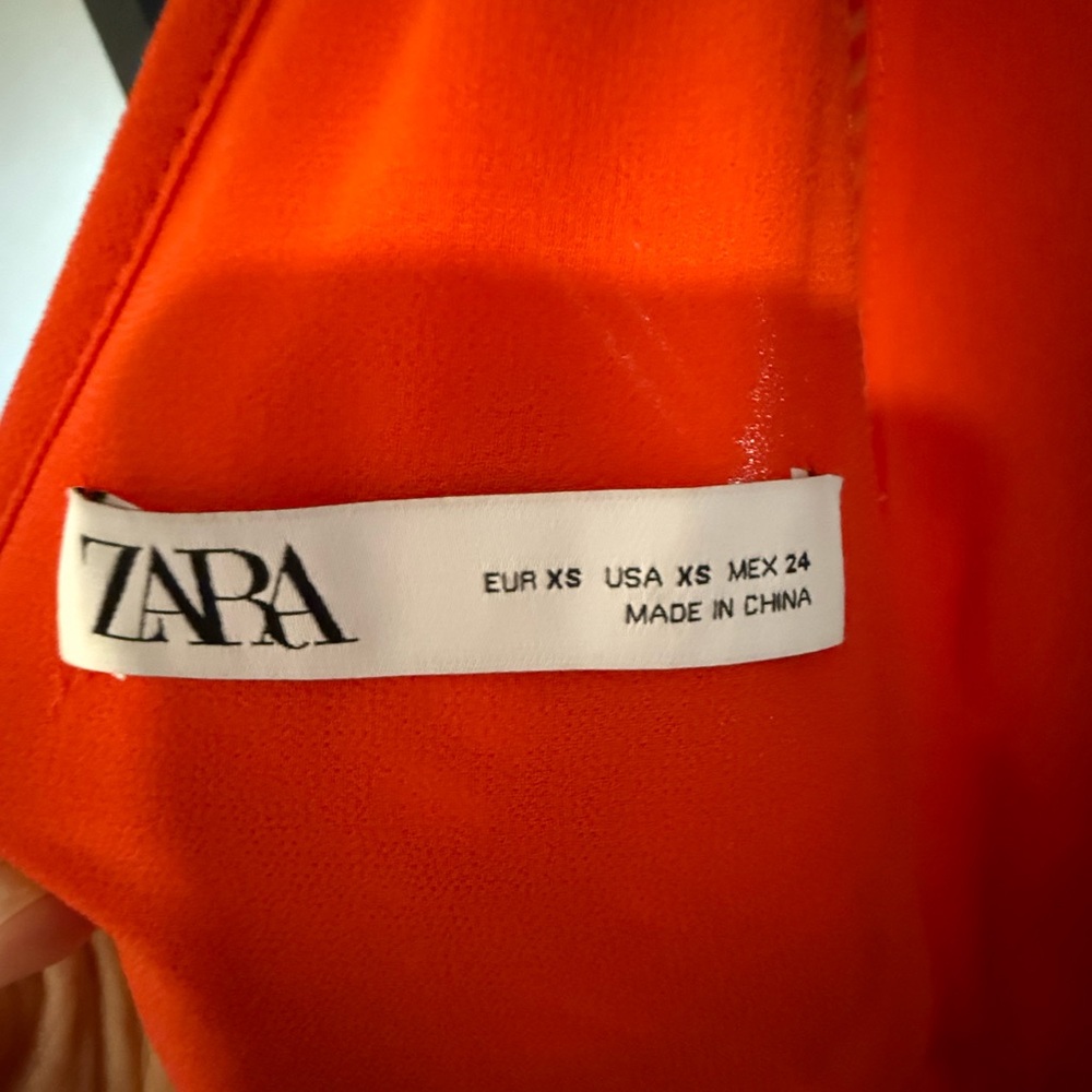 Zara Vibrant Orange Dress